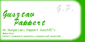 gusztav pappert business card